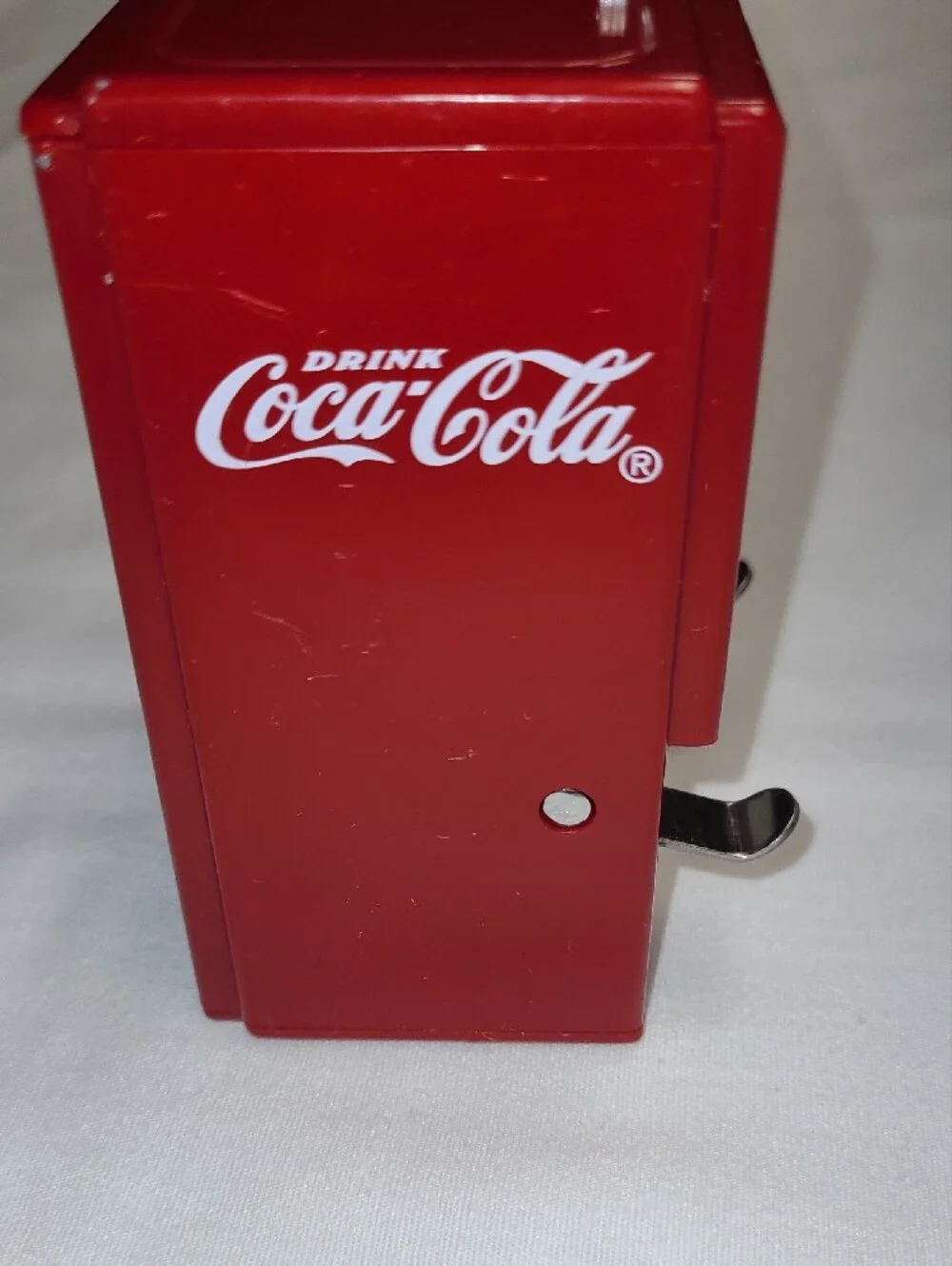 1995  Coca-Cola red vintage cooler toothpick dispenser home or bar collectible